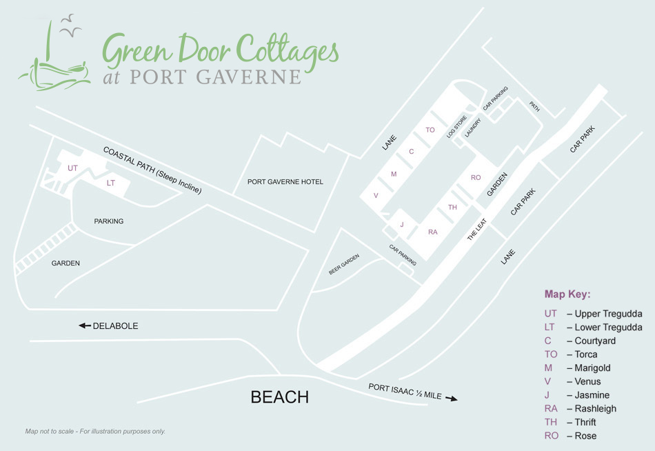 Green Door Cottages - Map